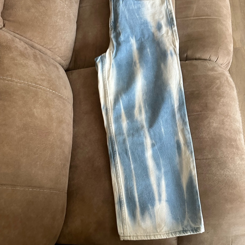 Women's Blue and White Jeans